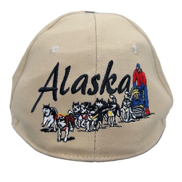 90s Hat Alaska Embroidered huskies Iditarod - Picture 4 of 13